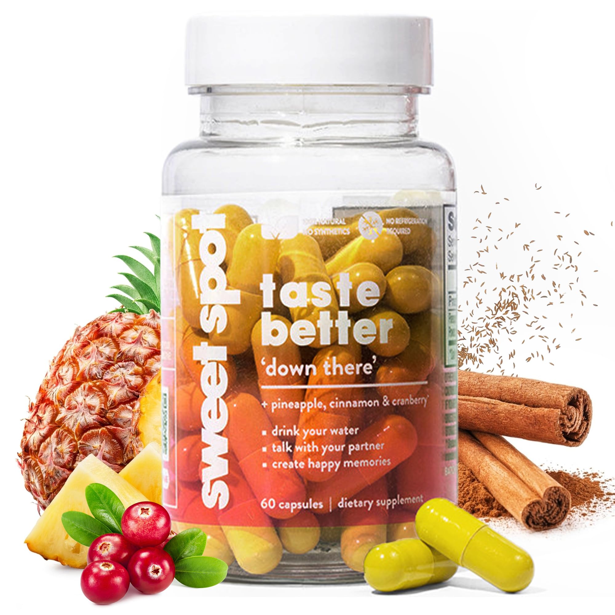 TASTE THE SWEET SPOT Vaginal Health Capsules 500mg front view