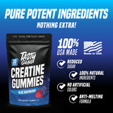 TASTY GAINS Creatine Gummies close-up of gummies