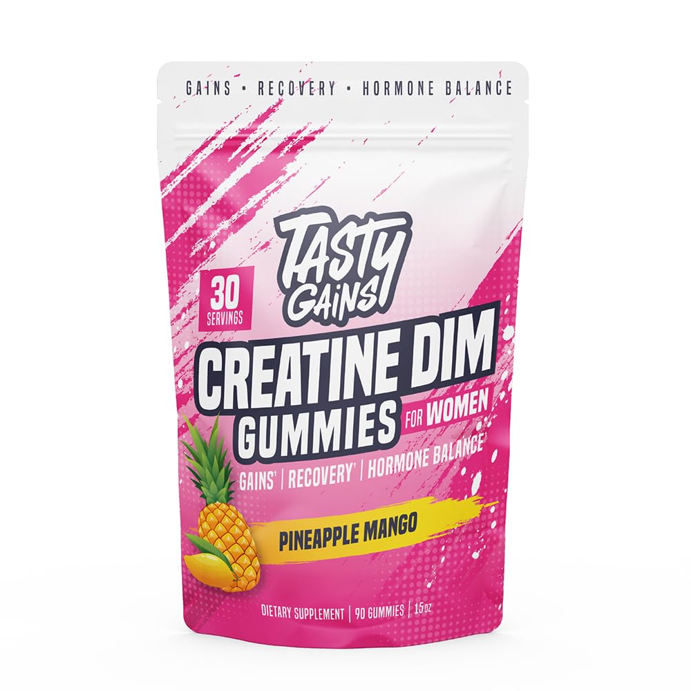 TASTY GAINS Creatine Gummies front view packaging