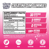 TASTY GAINS Creatine Gummies in hand for size comparison