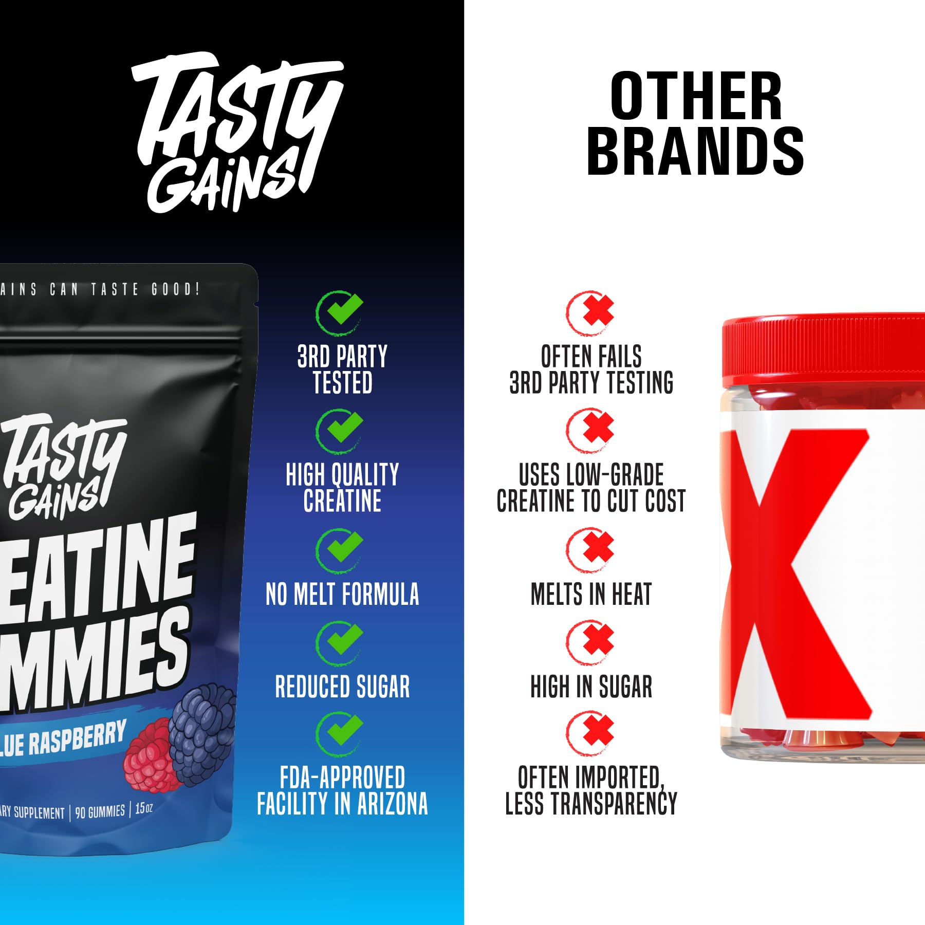 TASTY GAINS Creatine Gummies lifestyle scene