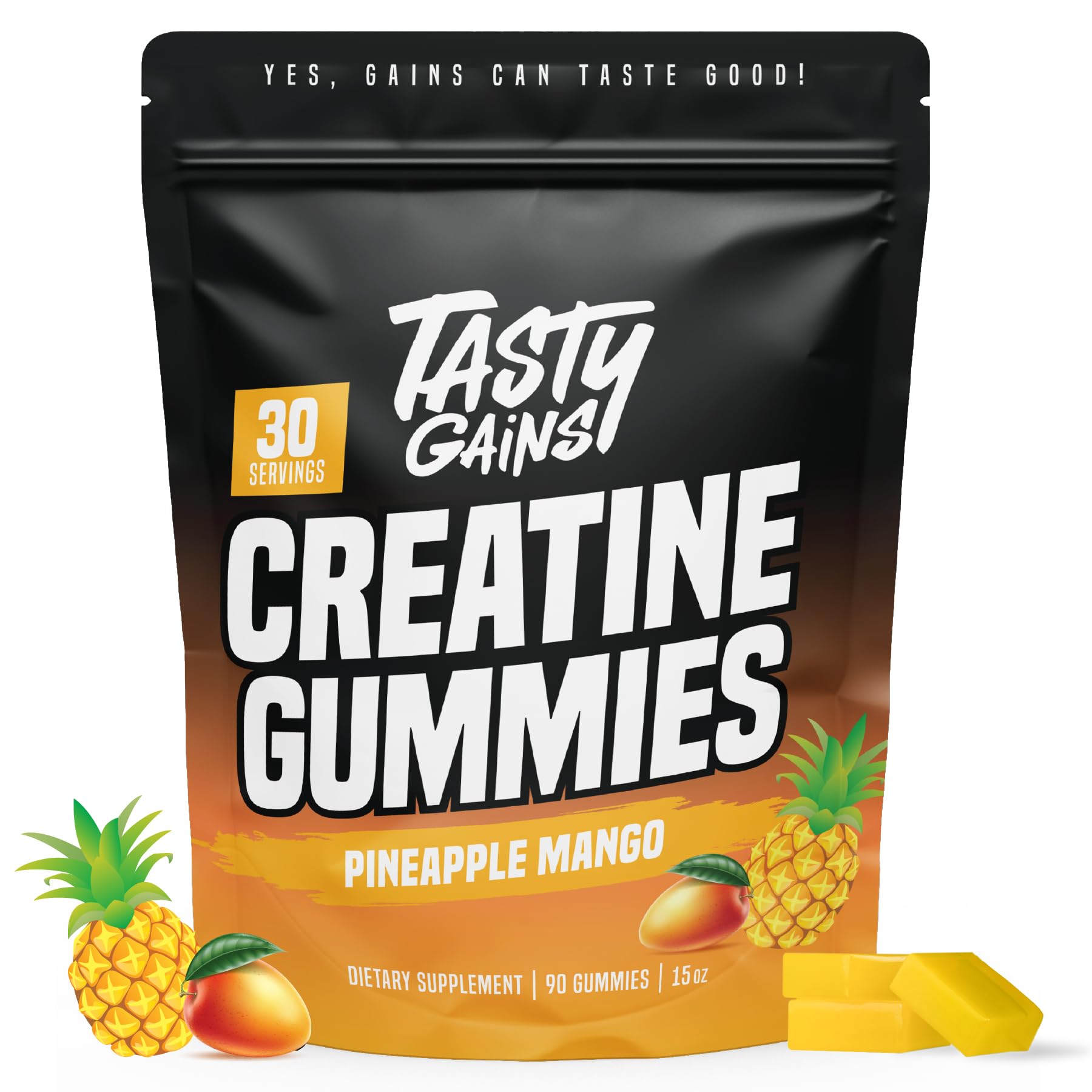 TASTY GAINS Creatine Monohydrate Gummies front view