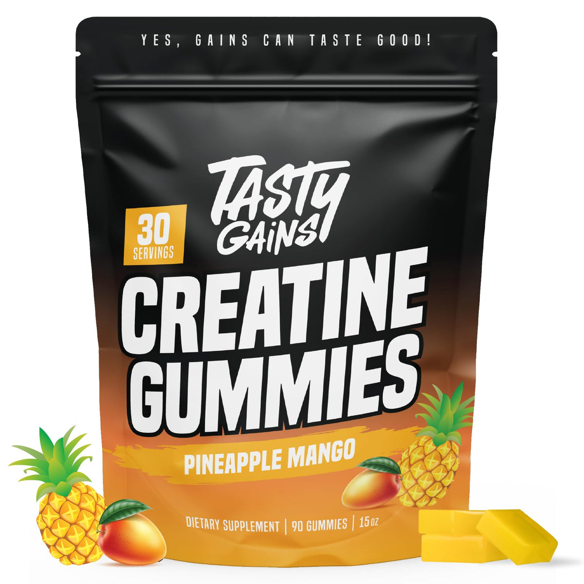 TASTY GAINS Creatine Monohydrate Gummies front view