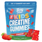 TASTY GAINS Kids & Teens Gummies front view with packaging
