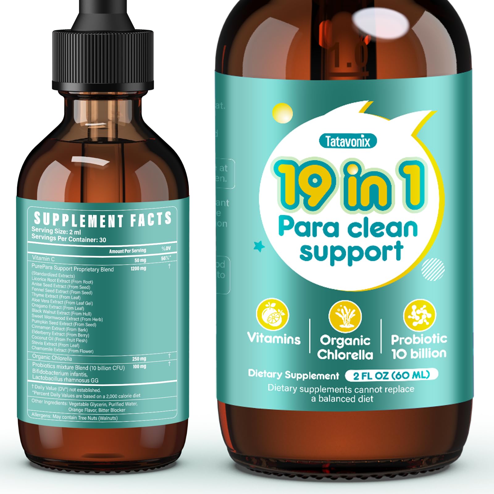 Tatavonix Herbal Gut Cleanse Liquid Drops front view