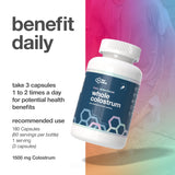 TBR Labs Whole Colostrum 1500mg with a glass of water
