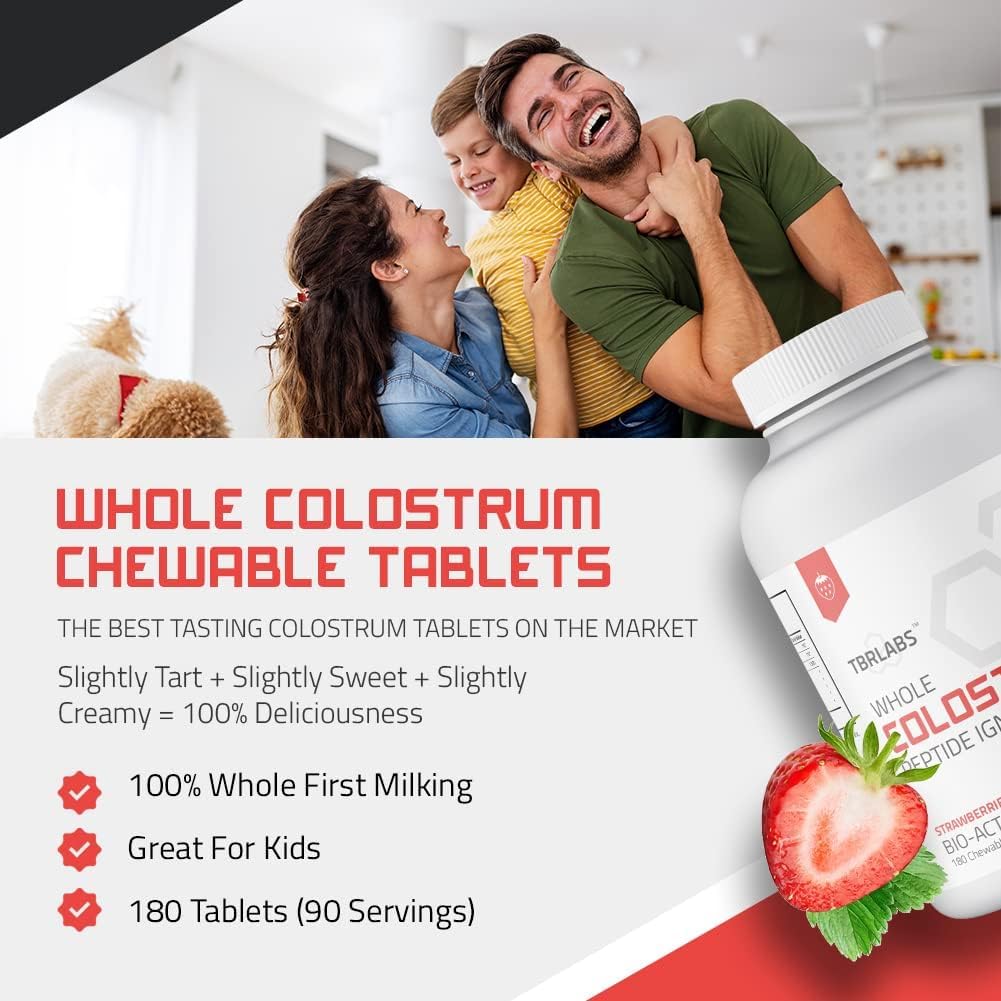 TBR Labs Whole Colostrum tablets close-up