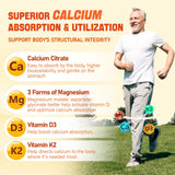 Tcemundry Calcium Magnesium Gummies side view with nutritional information