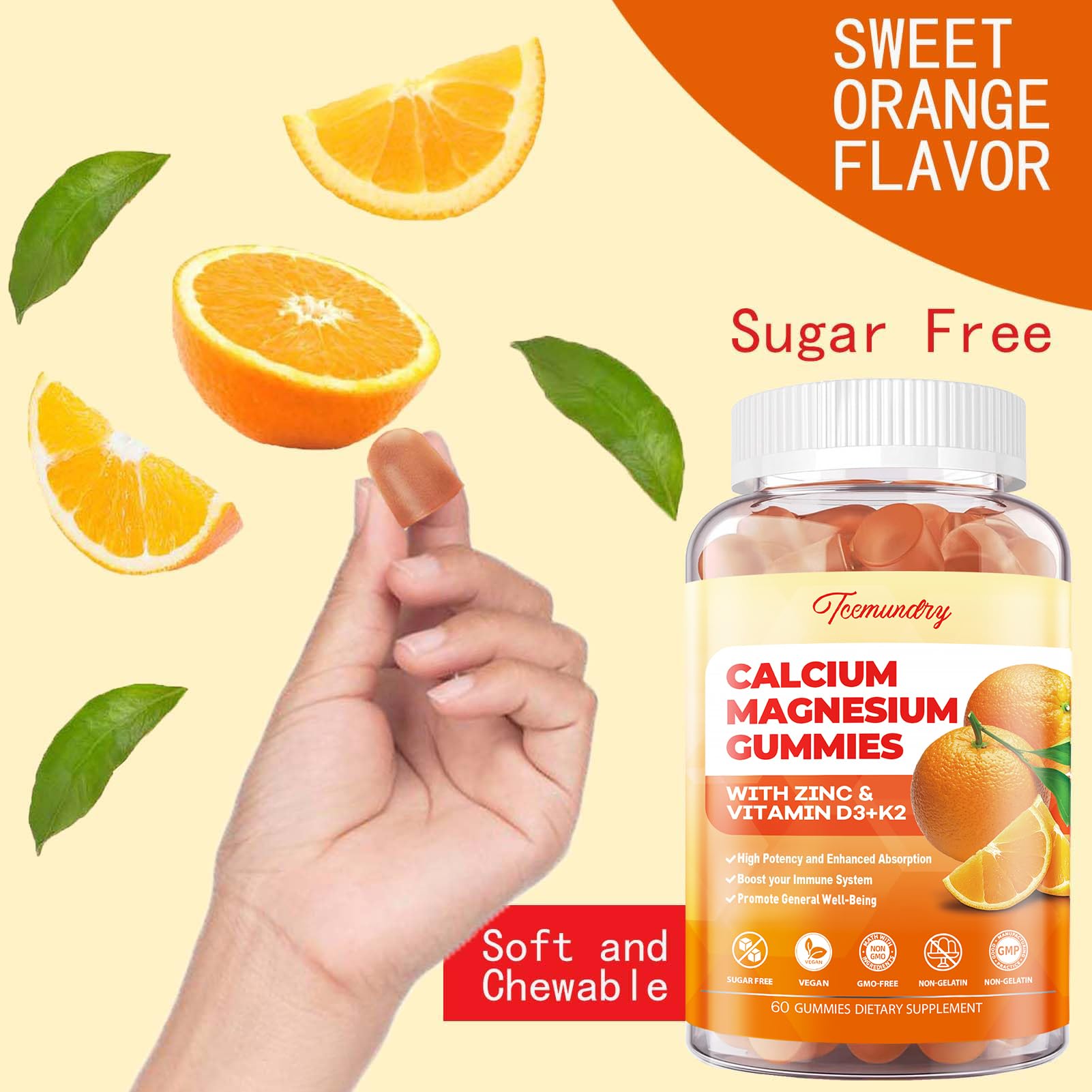 Tcemundry Calcium Magnesium Zinc Gummies nutritional information