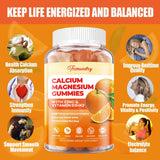 Tcemundry Calcium Magnesium Zinc Gummies with a measuring spoon
