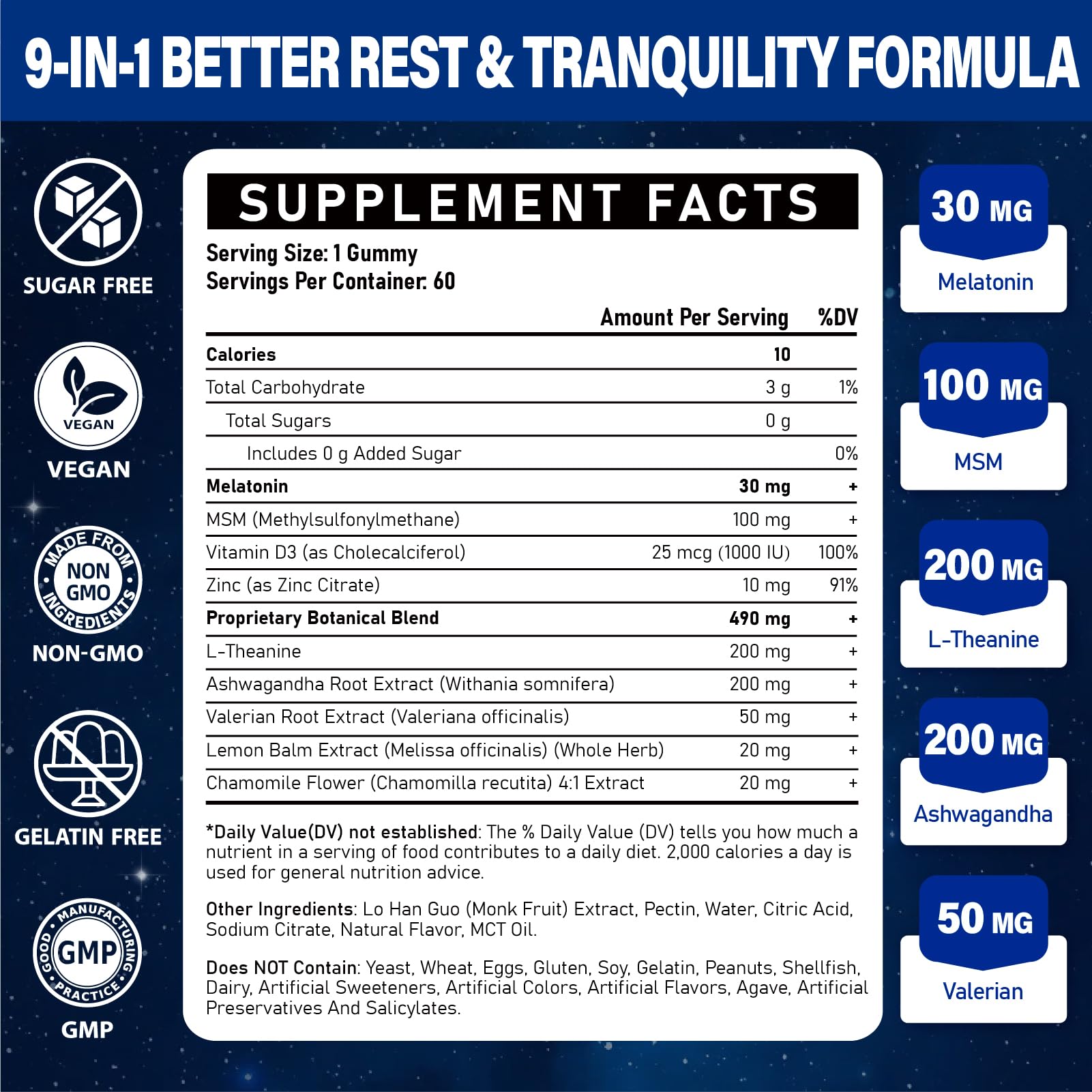 Tcemundry Melatonin Gummies 30mg gummies on a wooden table