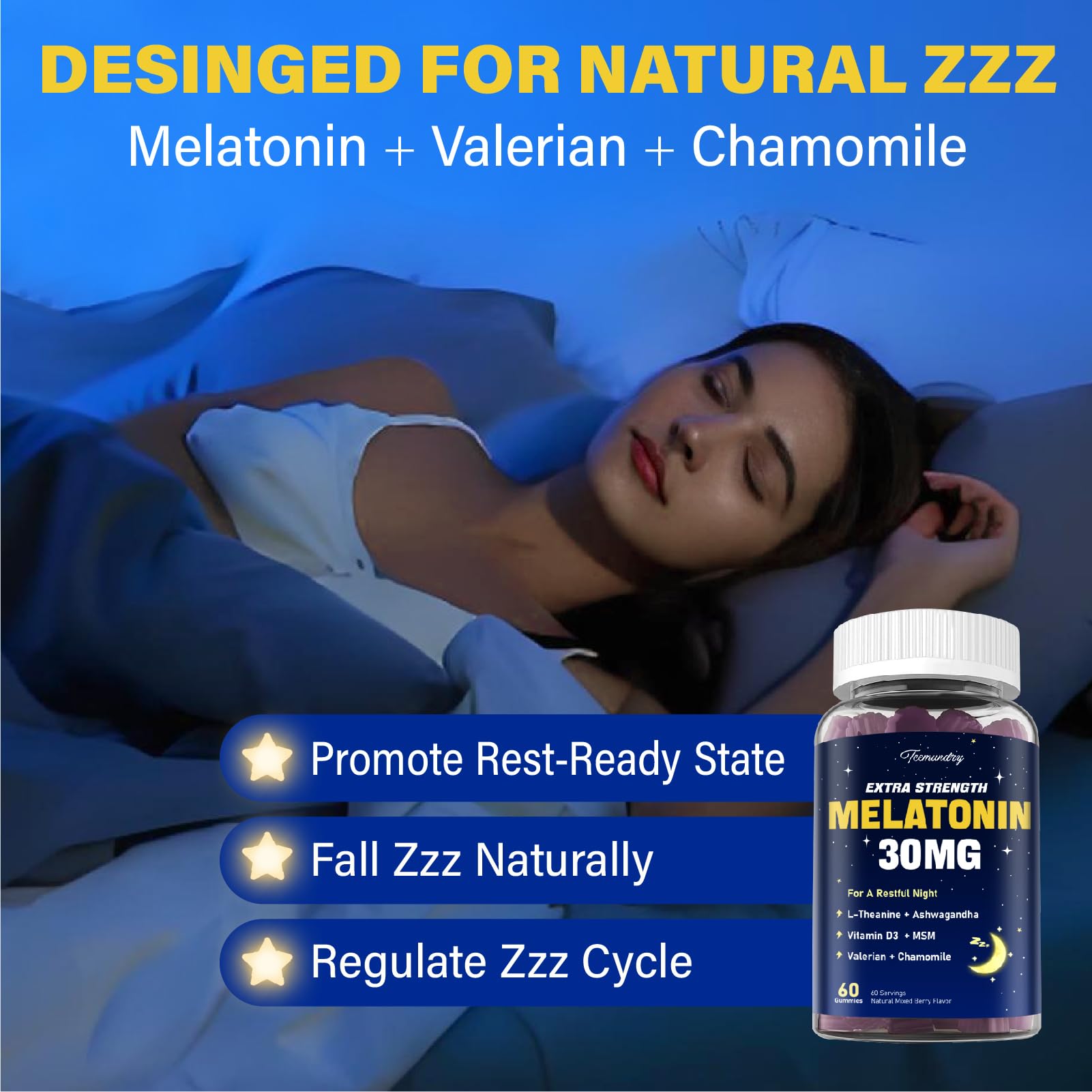 Tcemundry Melatonin Gummies 30mg nutritional information