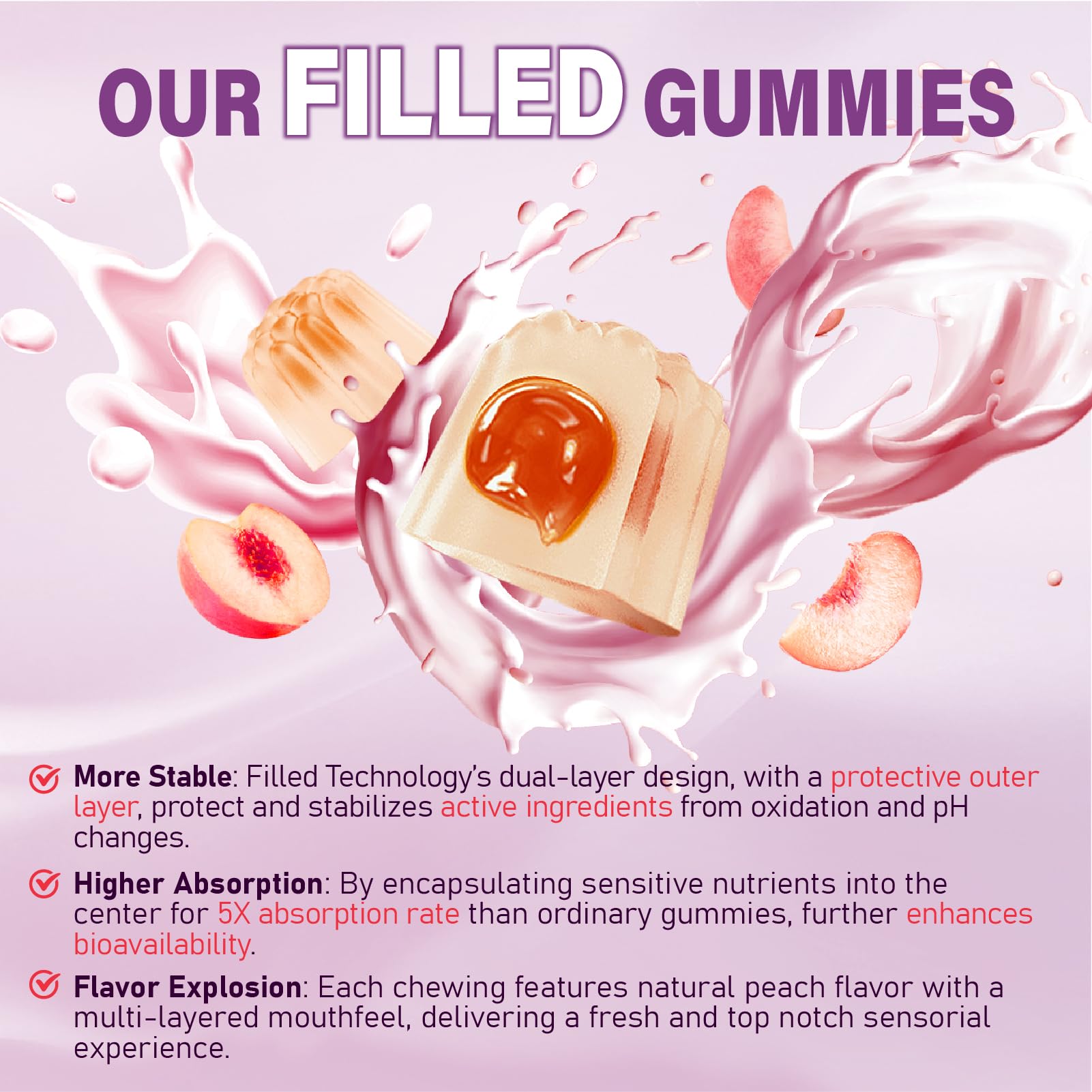 Tcemundry Multivitamin Gummies with fresh fruit