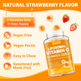 Tcemundry Vitamin C Gummies 1000mg displayed with other supplements