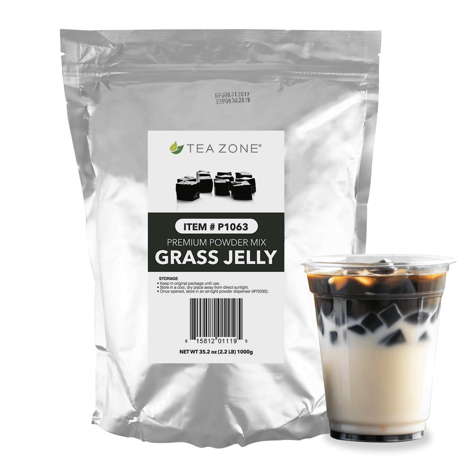TEA ZONE Grass Jelly Powder 2.2 lbs front view