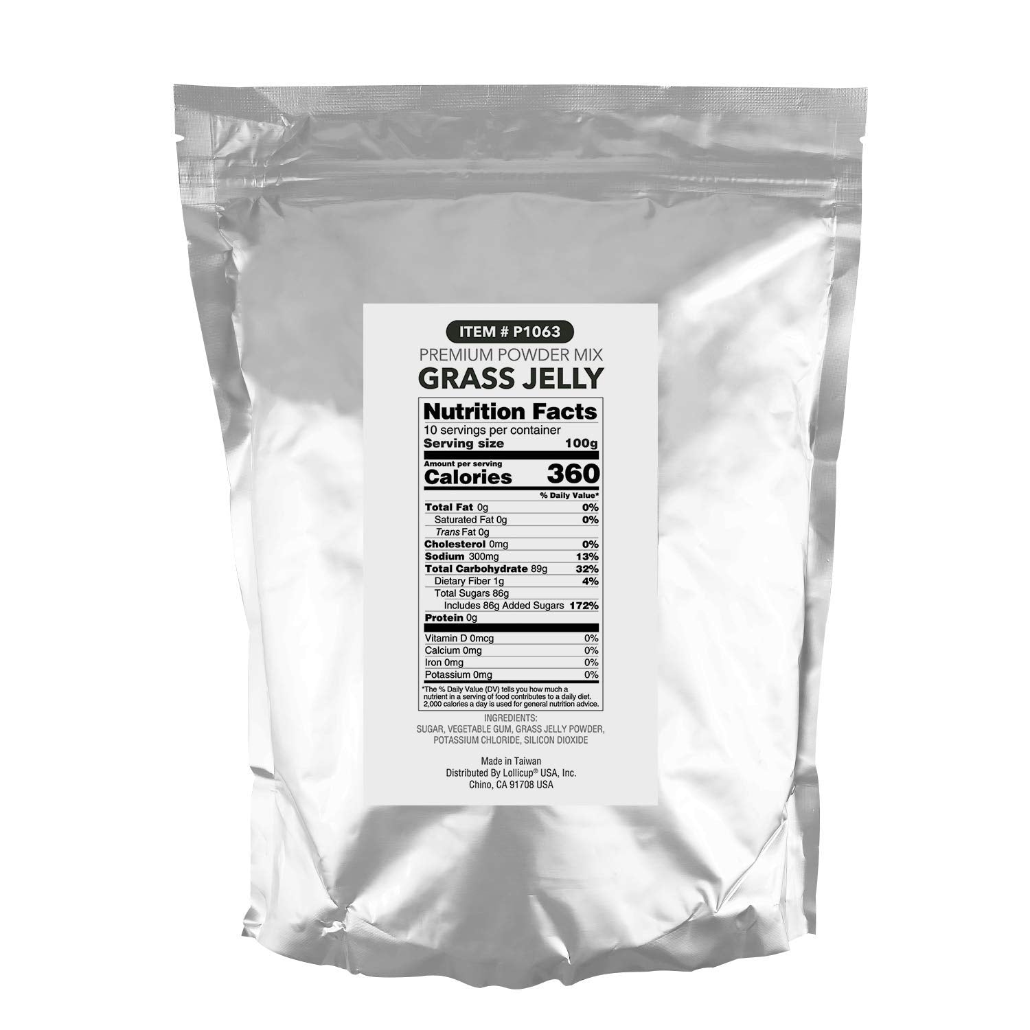 TEA ZONE Grass Jelly Powder with other dessert ingredients