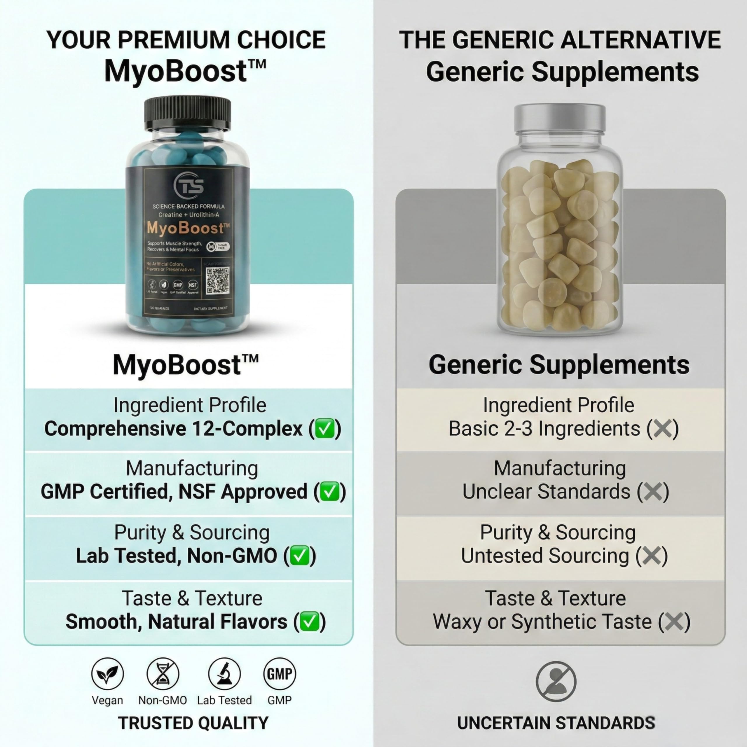 Teal Skyes Creatine Gummies side view with nutritional information