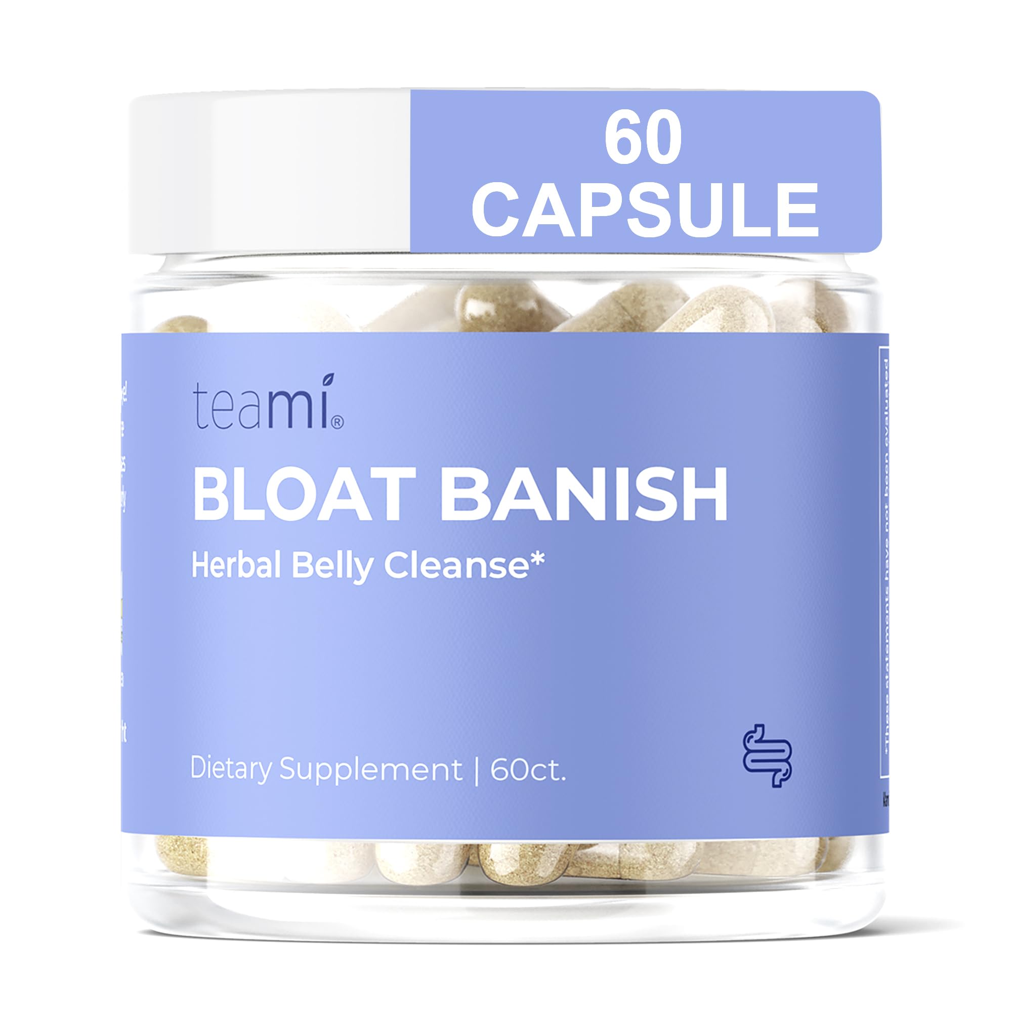 Teami Banish Multi-Enzyme Supplement 60 Capsules front view
