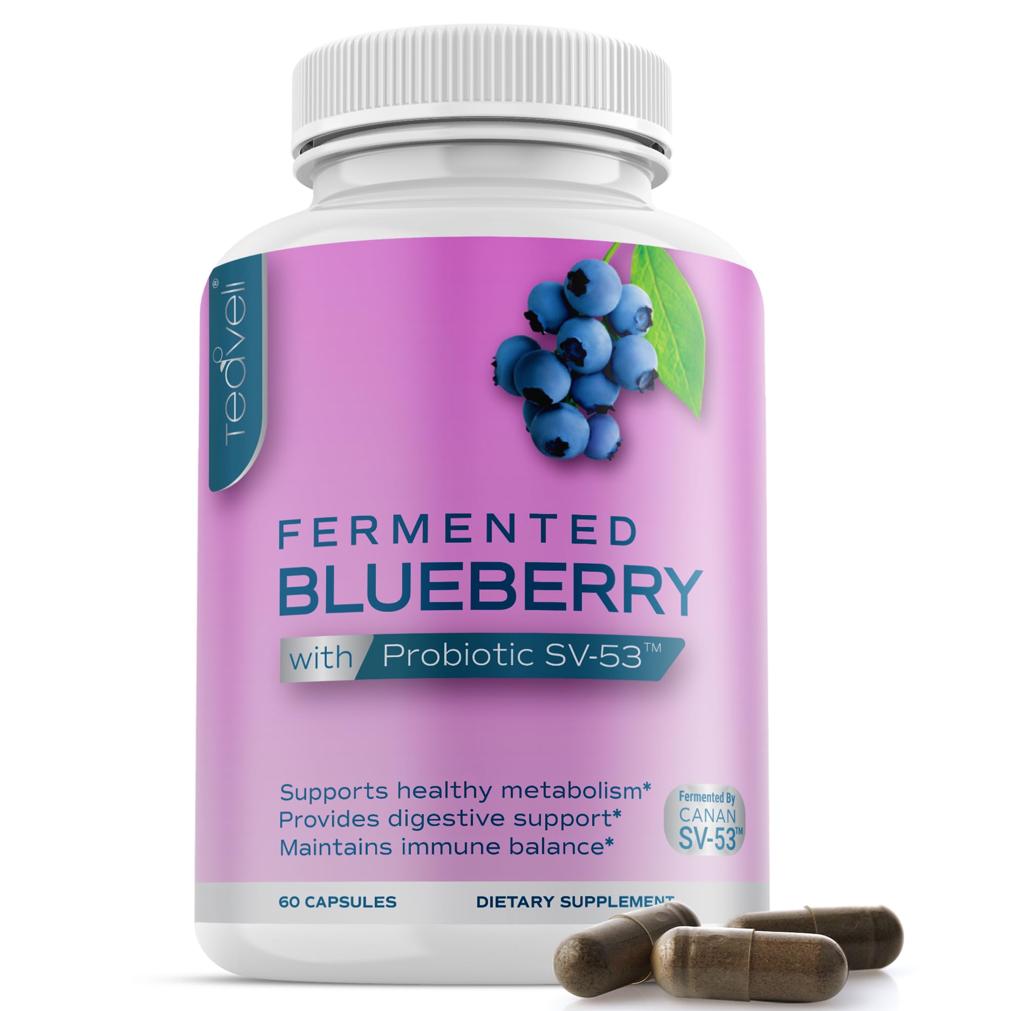 Teaveli Blueberry Supplement 50g front view