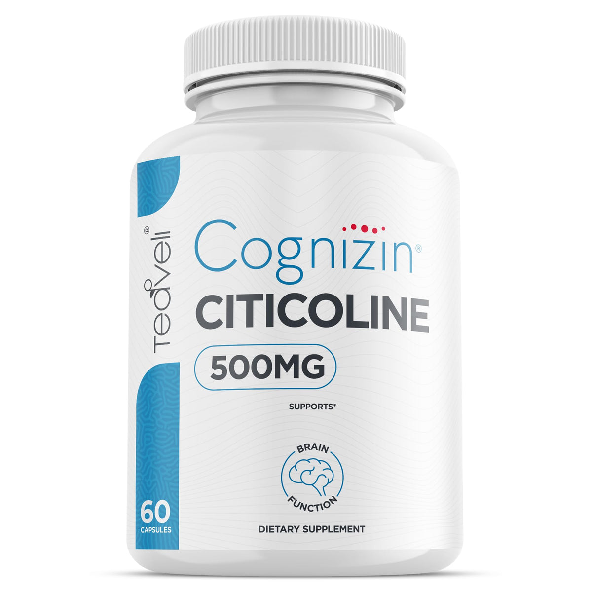 Teaveli Cognizin Citicoline Capsules 500mg front view
