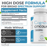 Teaveli Cognizin Citicoline Capsules 500mg side view