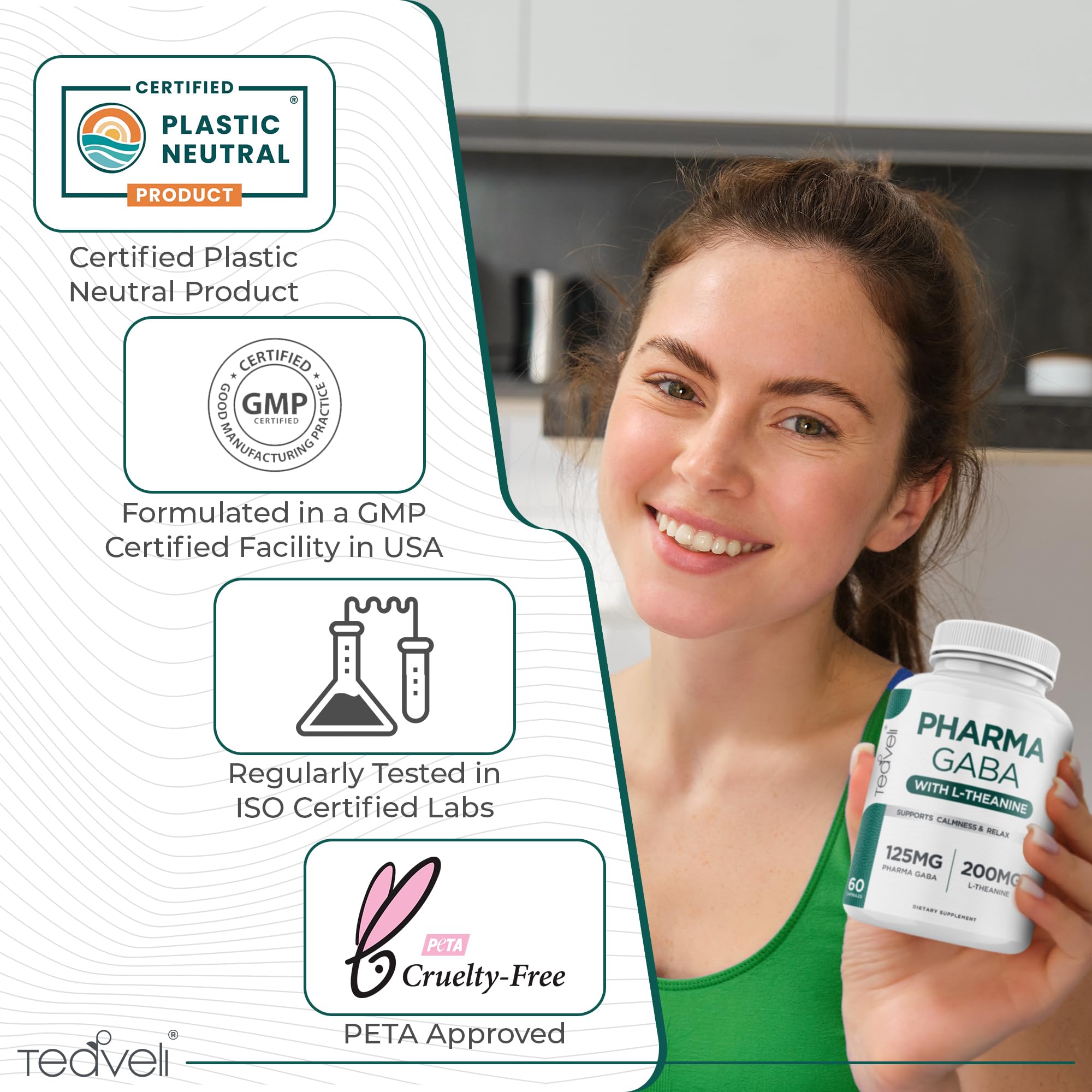 Teaveli Sleep Supplement packaging with dimensions