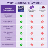 TEAWOO Kids Sleep Patch with essential oils background