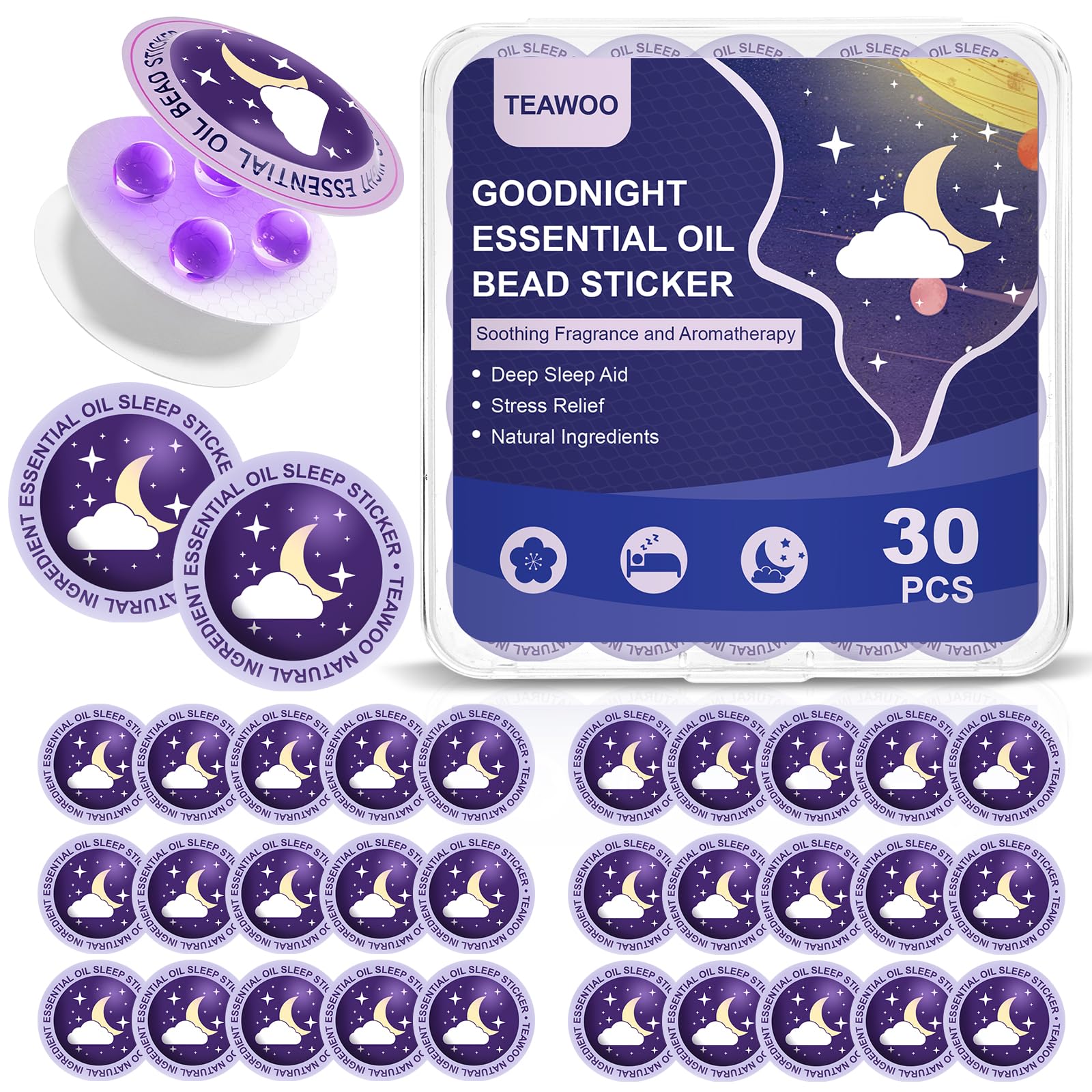 TEAWOO Kids Sleep Patches box with 30 patches visible