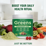 Tecepec Super Greens Powder nutritional information on packaging
