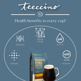 Teeccino Dark Chocolate Prebiotic Coffee Alternative brewed cup