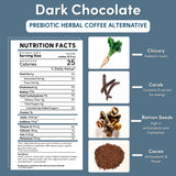 Teeccino Dark Chocolate Prebiotic Coffee Alternative inside contents