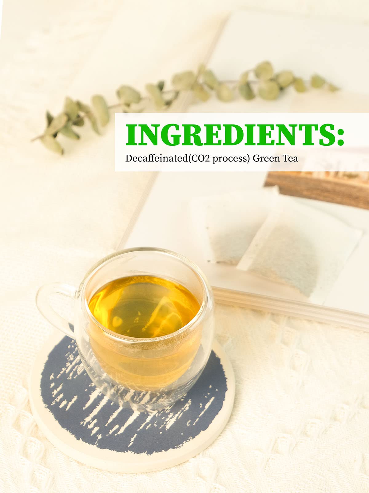 TeeLux Decaffeinated Green Tea eco-friendly tea bags