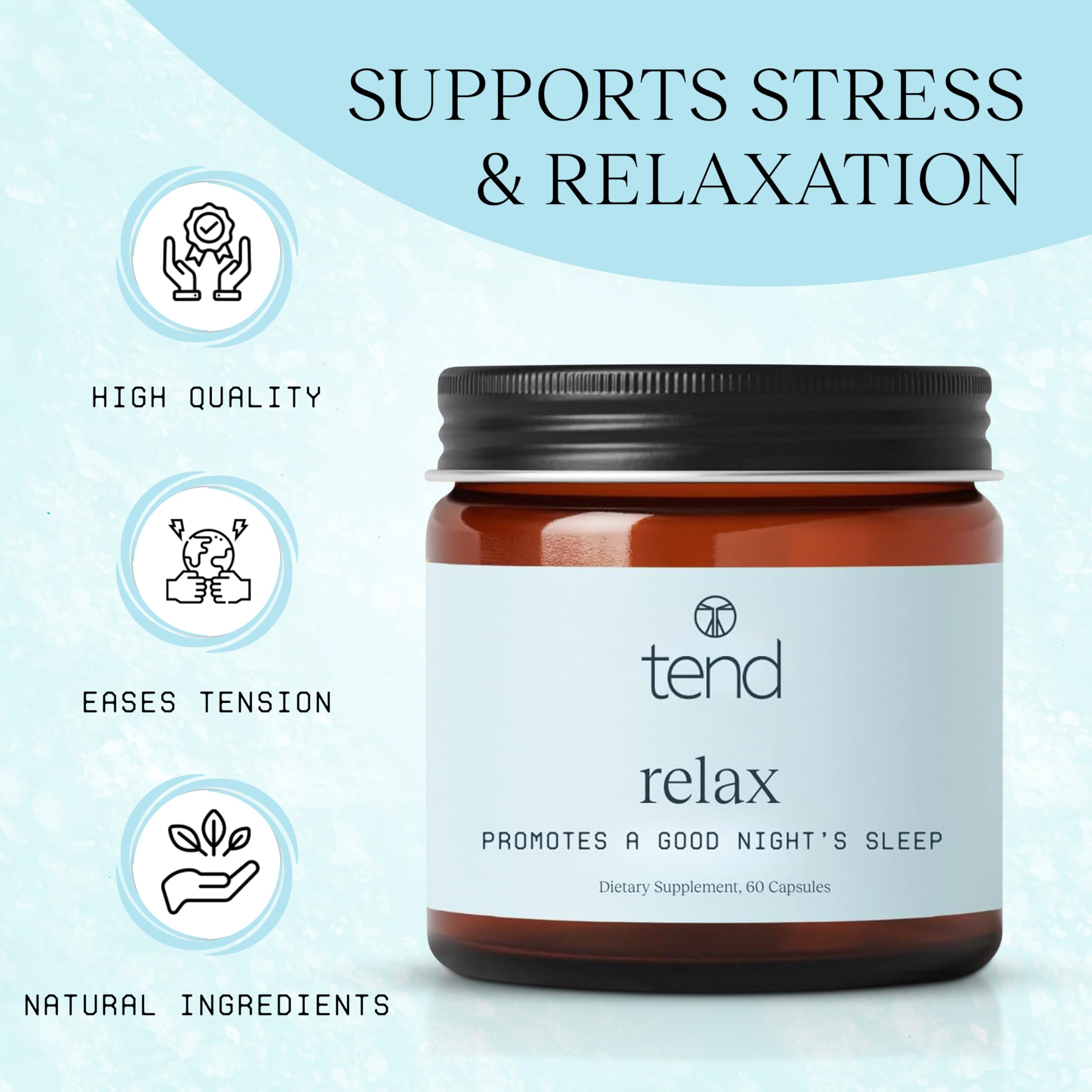 Tend daily wellness Dietary Supplement capsules close-up