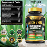 Tenmido Aloe Vera Supplement bottle side view