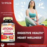 Tenmido Artichoke Extract Capsules bottle with cap open