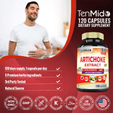 Tenmido Artichoke Extract Capsules showing capsule size
