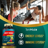 Tenmido Beet Root Extract Supplement bottle with measuring spoon