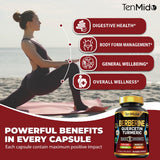 Tenmido Berberine Supplement capsules in hand