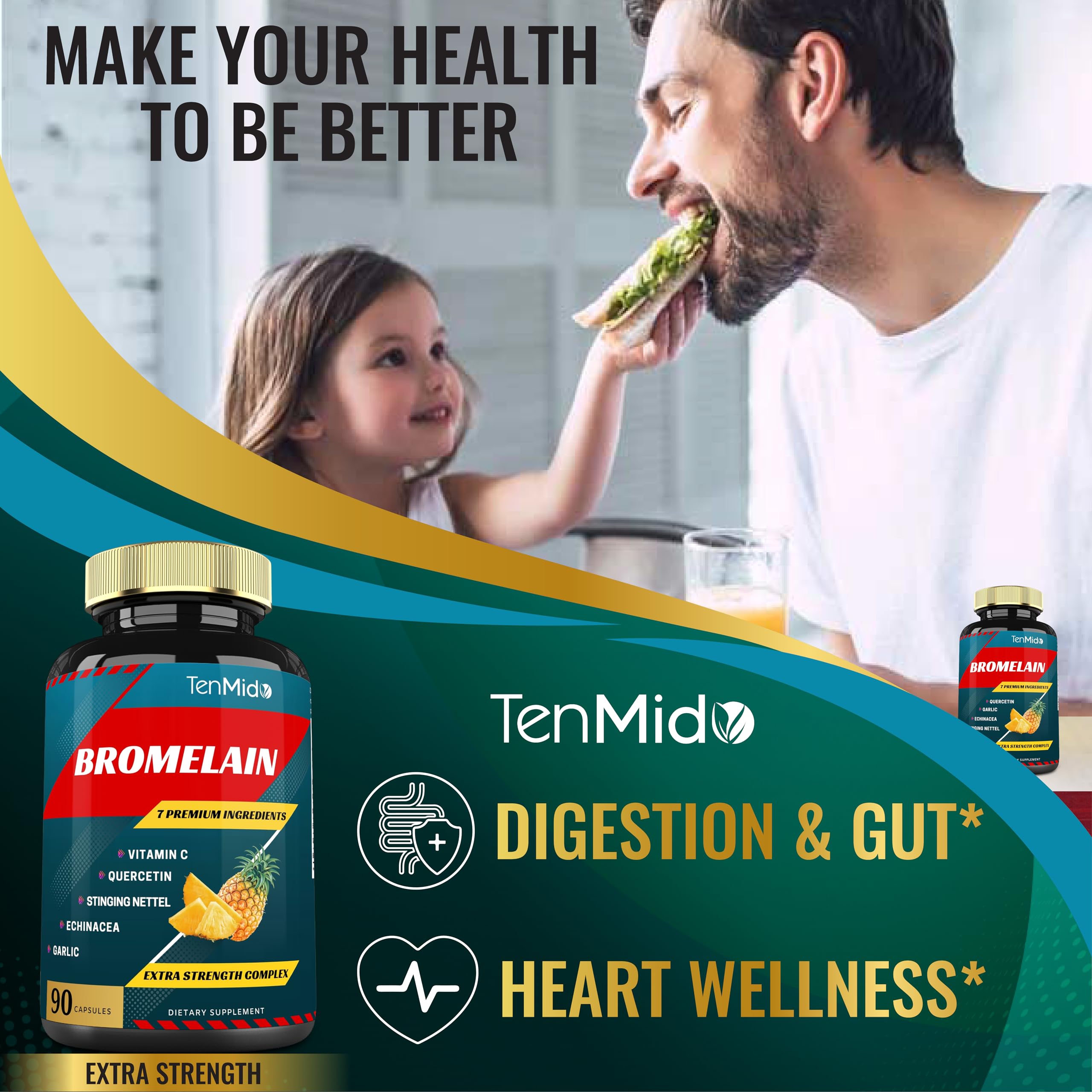 Tenmido Bromelain Supplement with herbal ingredients