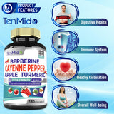 Tenmido Cayenne Extract Capsules bottle on a wooden table