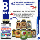 Tenmido Cayenne Extract Capsules bottle side view