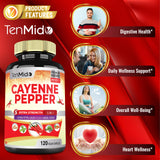 Tenmido Cayenne Extract Capsules with measuring spoon