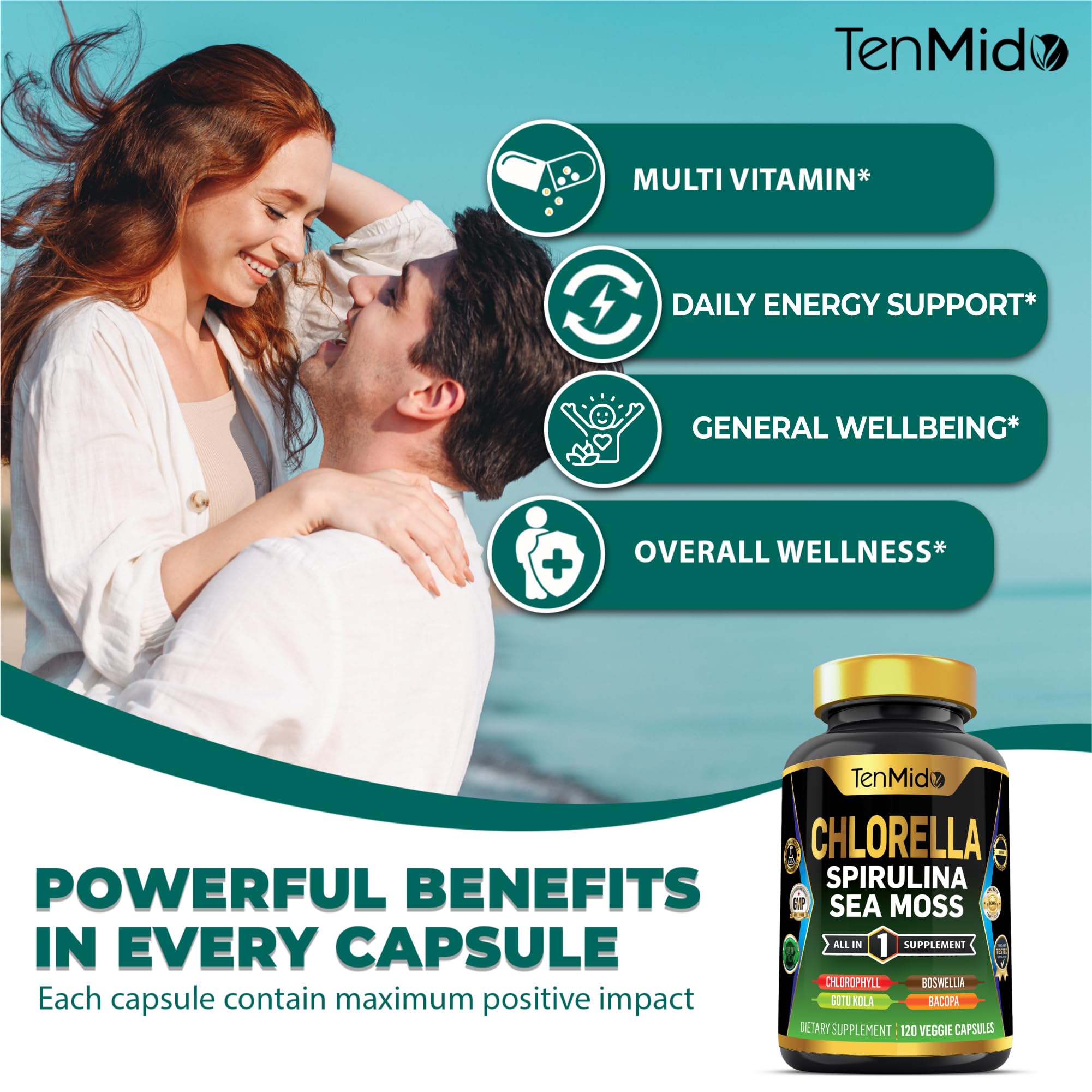 Tenmido Chlorella Supplement in a lifestyle setting