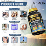 Tenmido Glucosamine Chondroitin supplement on a wooden table