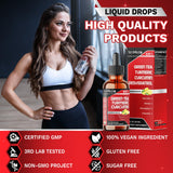 Tenmido Green Tea Extract Liquid Drops displayed with a measuring spoon