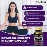 Tenmido Kava Kava Supplement on a wooden table