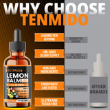 Tenmido Lemon Balm Tincture 2500mg on a wooden table
