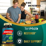 Tenmido Moringa Capsules showing vegetarian capsule