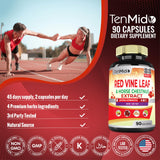 Tenmido Red Vine Leaf Capsules packaging details