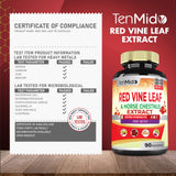 Tenmido Red Vine Leaf Capsules with a measuring spoon